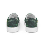 Amazonia Men’s Slip-on Canvas Shoes - Green Top - Choice of White or Black Soles