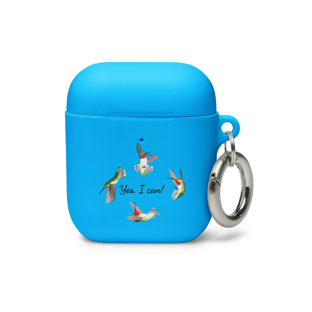Yes I Can Inspirational Hummingbirds Rubber Case for AirPods®