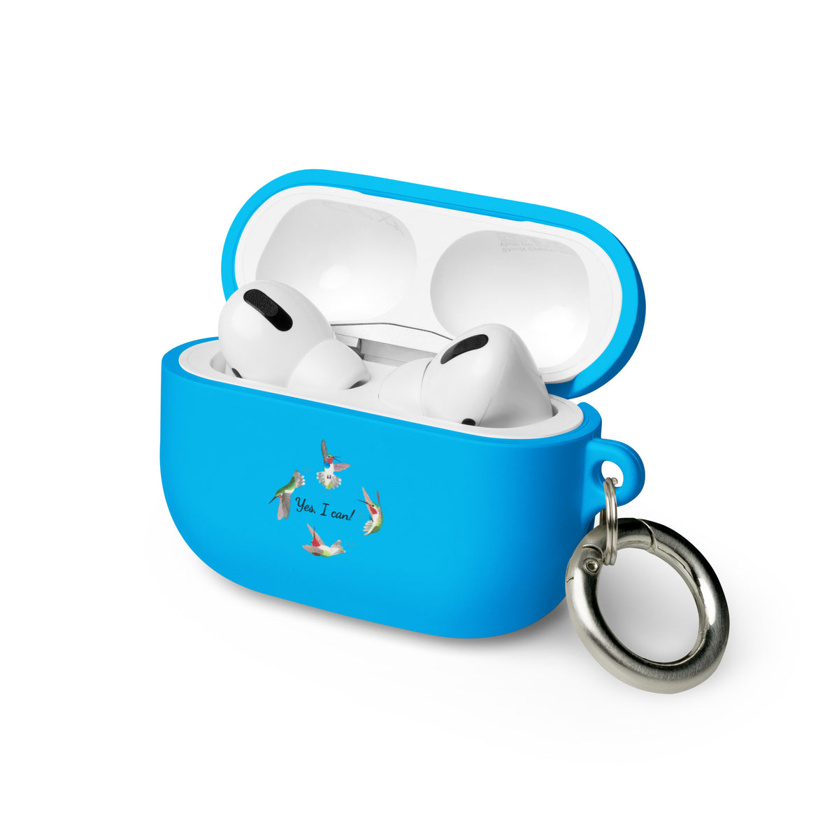 Yes I Can Inspirational Hummingbirds Rubber Case for AirPods®