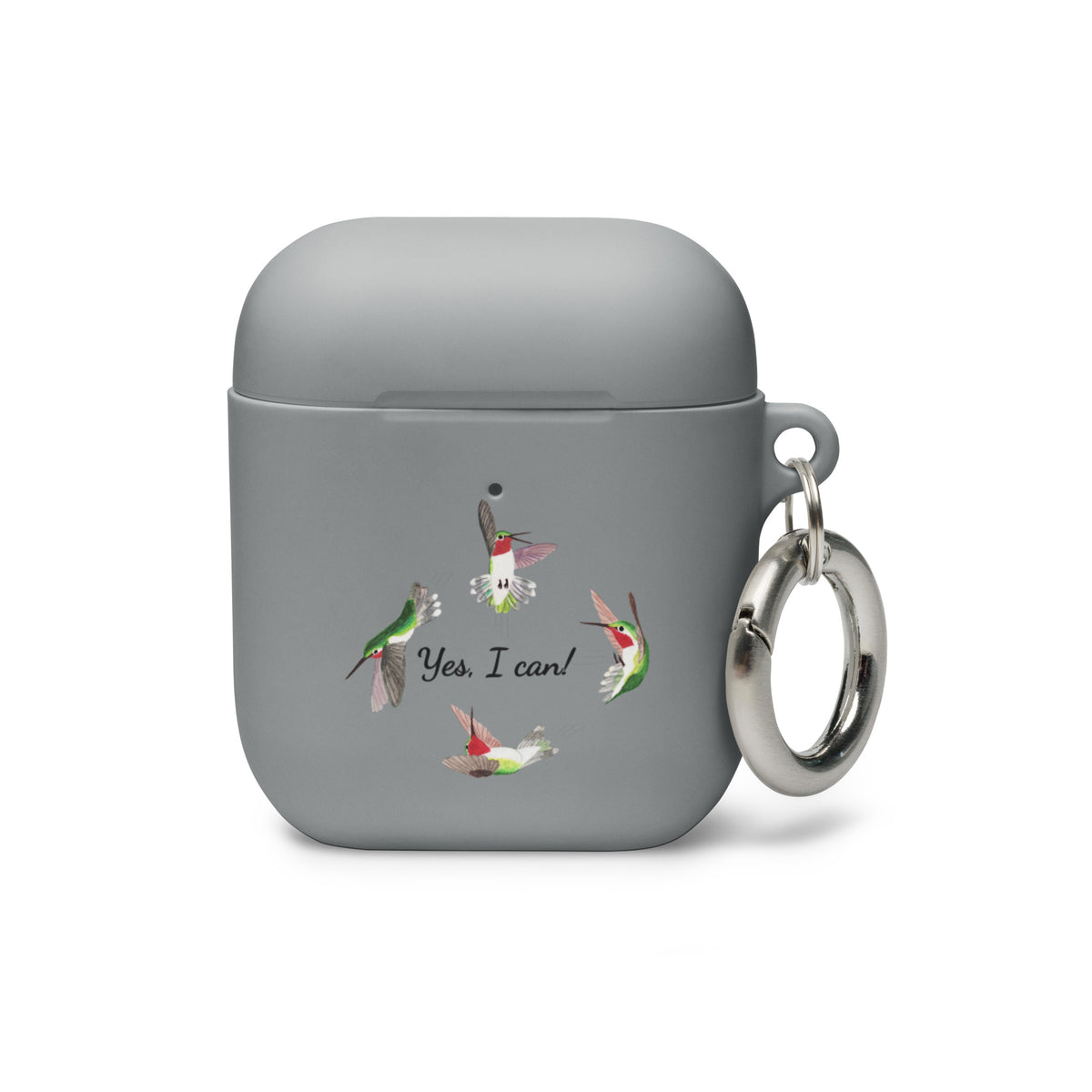 Yes I Can Inspirational Hummingbirds Rubber Case for AirPods®
