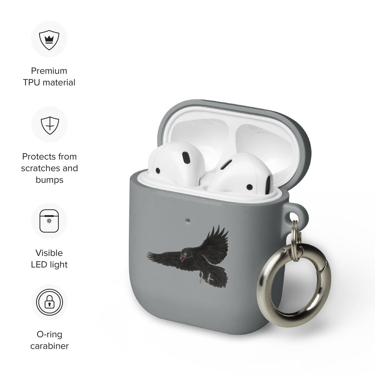 Raven Rubber Case for AirPods®