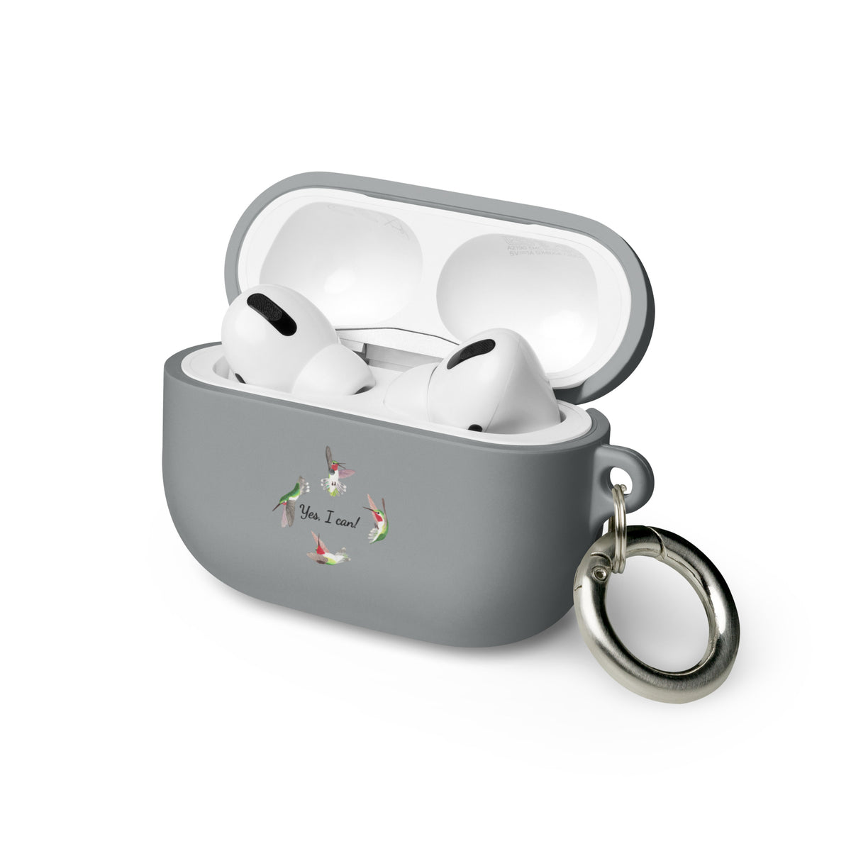 Yes I Can Inspirational Hummingbirds Rubber Case for AirPods®