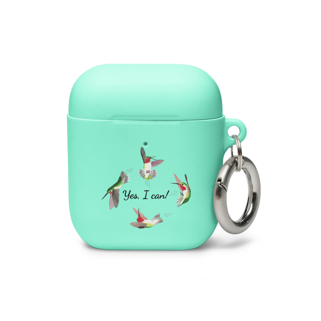 Yes I Can Inspirational Hummingbirds Rubber Case for AirPods®