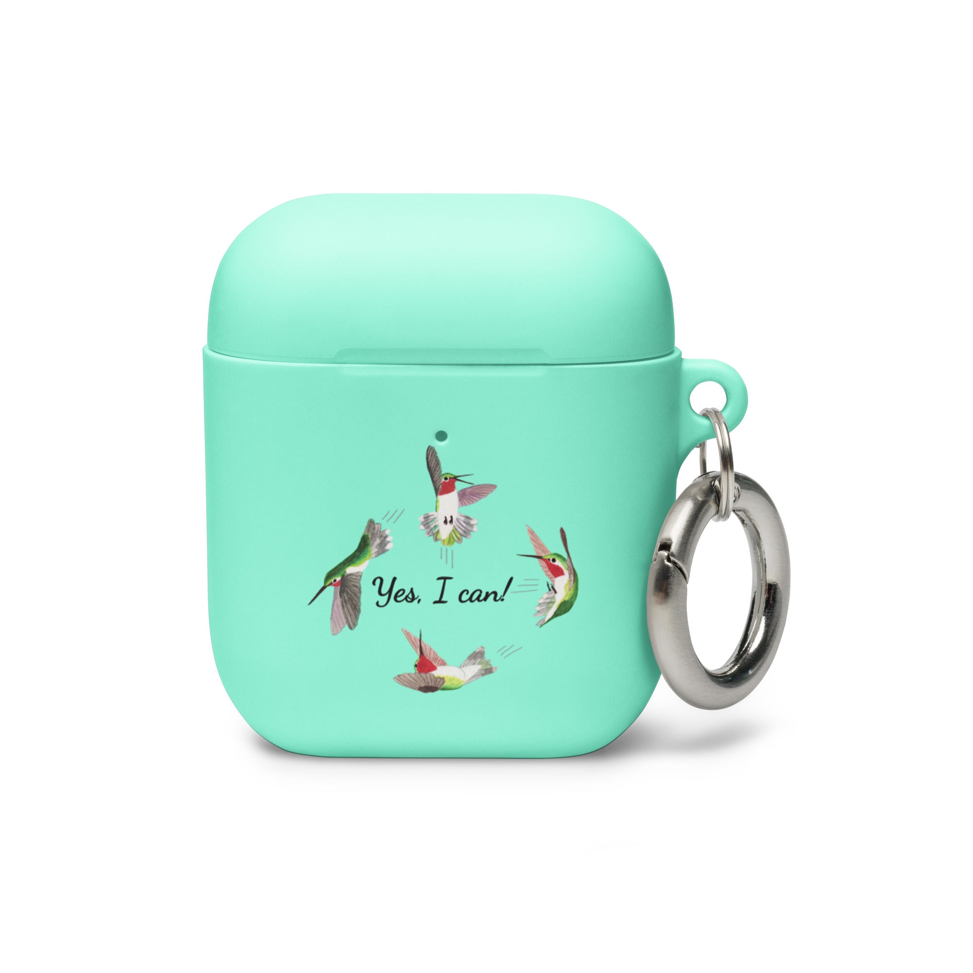 Yes I Can Inspirational Hummingbirds Rubber Case for AirPods®