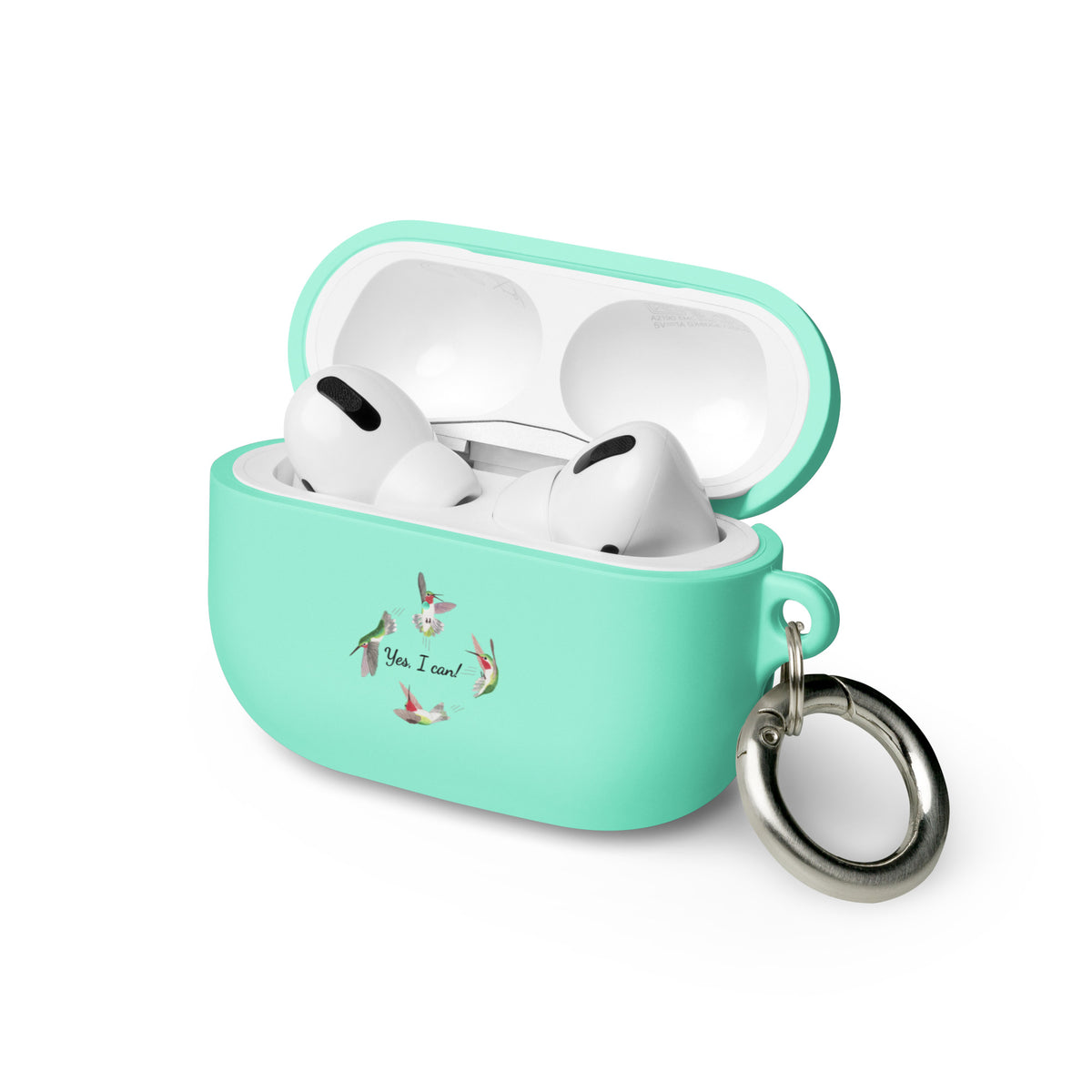 Yes I Can Inspirational Hummingbirds Rubber Case for AirPods®