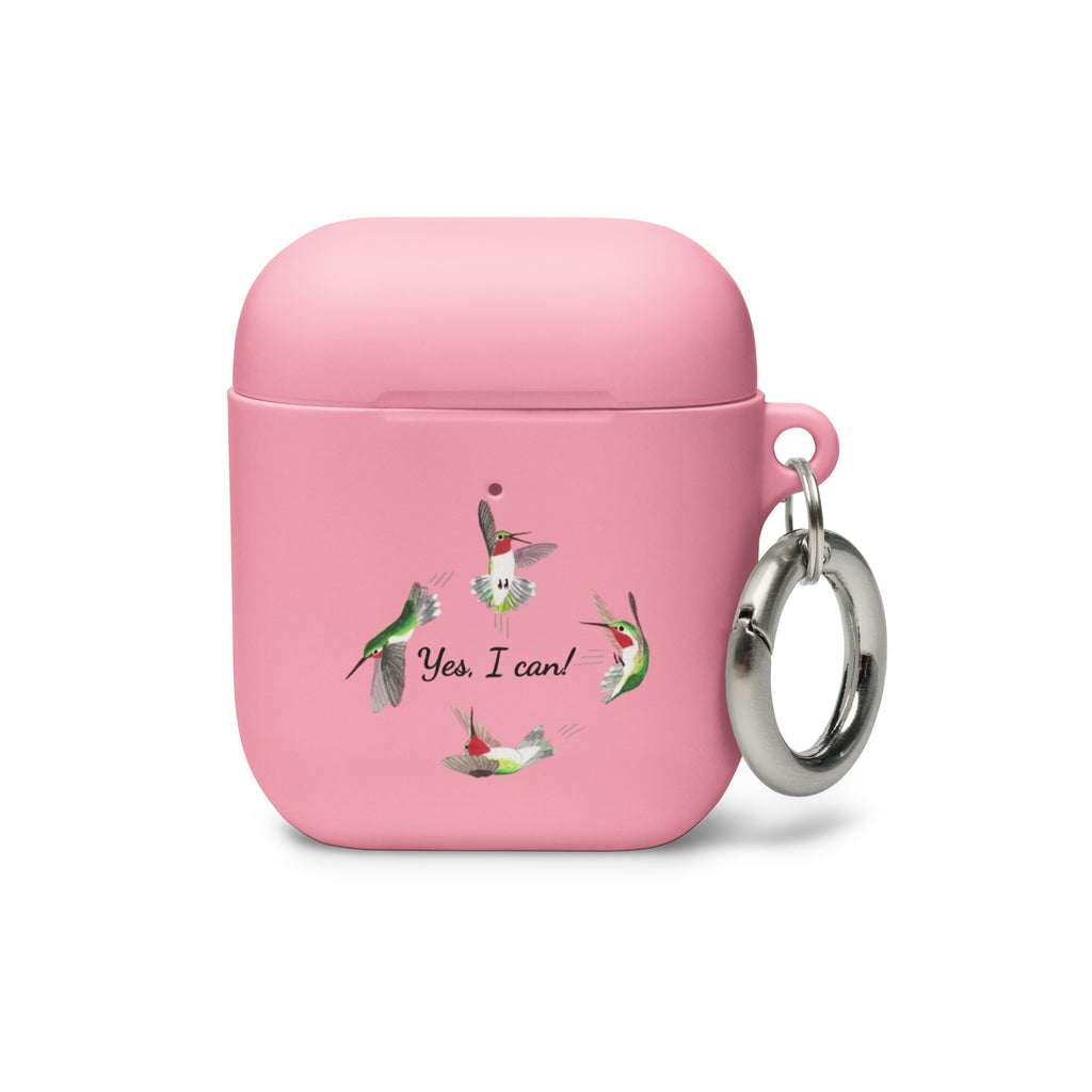 Yes I Can Inspirational Hummingbirds Rubber Case for AirPods®