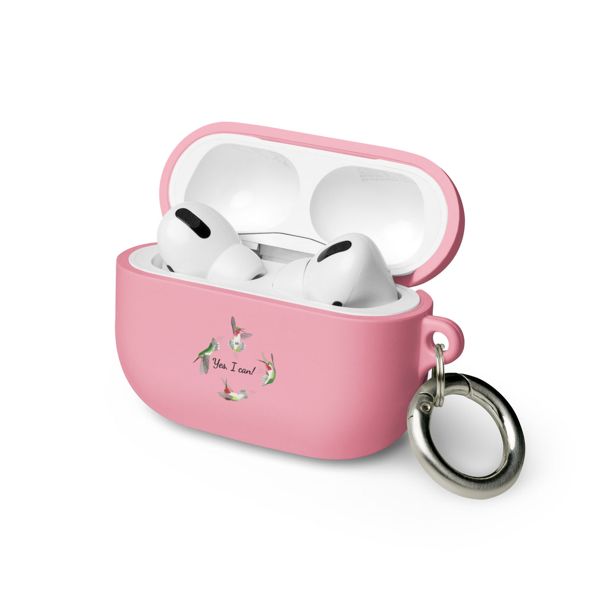 Yes I Can Inspirational Hummingbirds Rubber Case for AirPods®