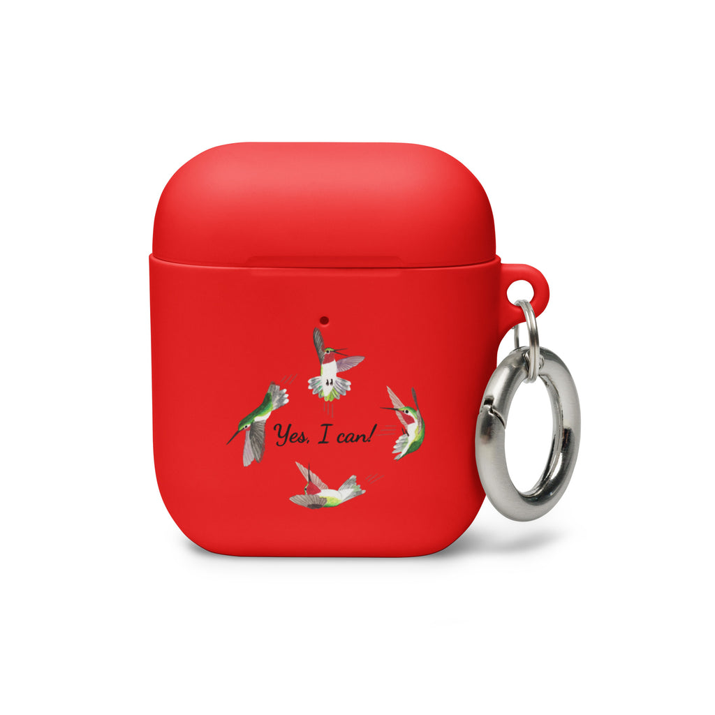 Yes I Can Inspirational Hummingbirds Rubber Case for AirPods®