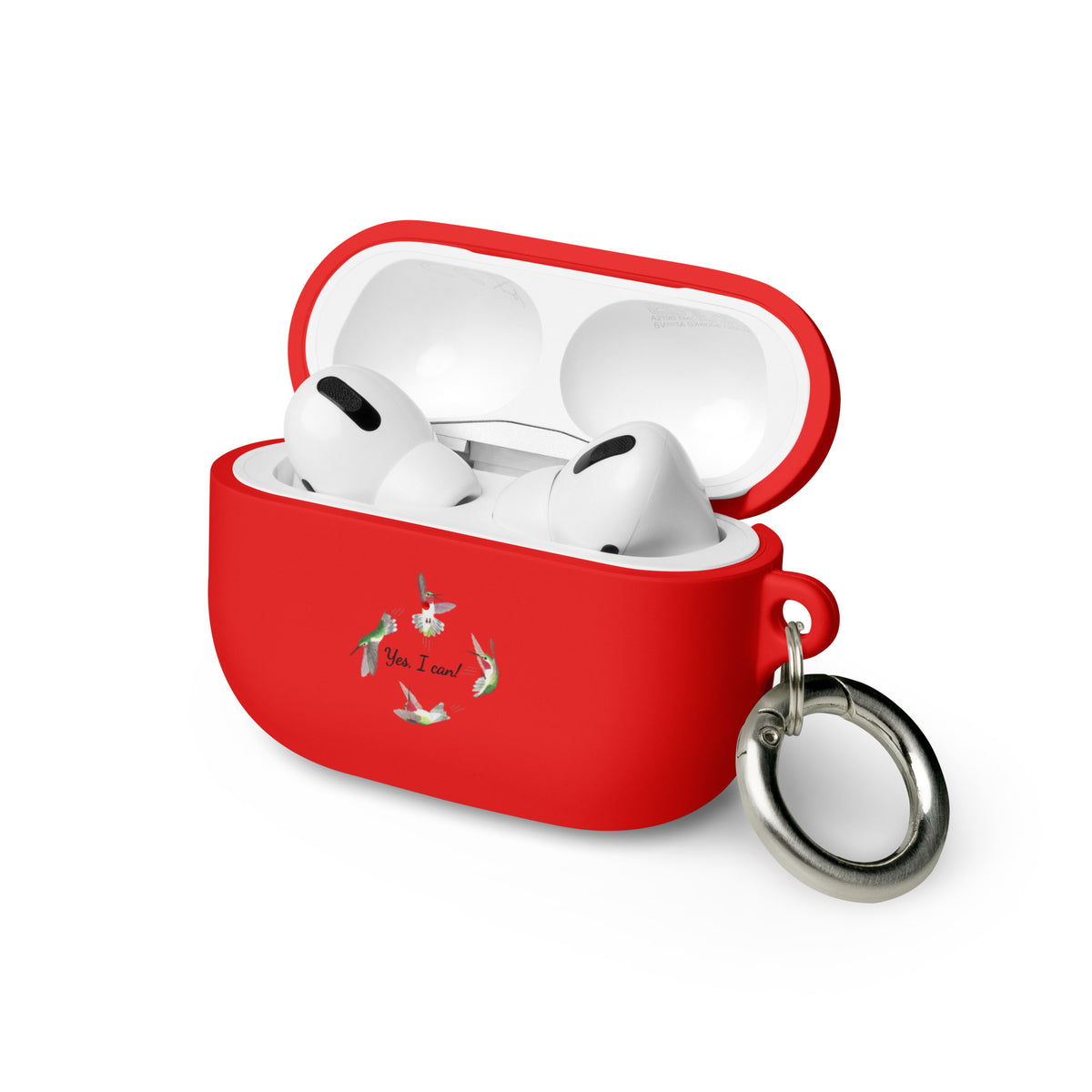 Yes I Can Inspirational Hummingbirds Rubber Case for AirPods®