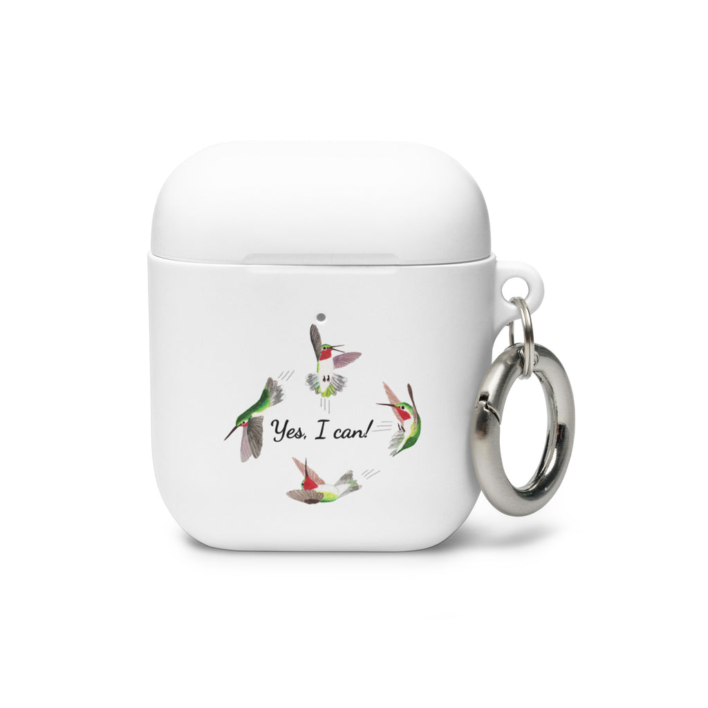 Yes I Can Inspirational Hummingbirds Rubber Case for AirPods®