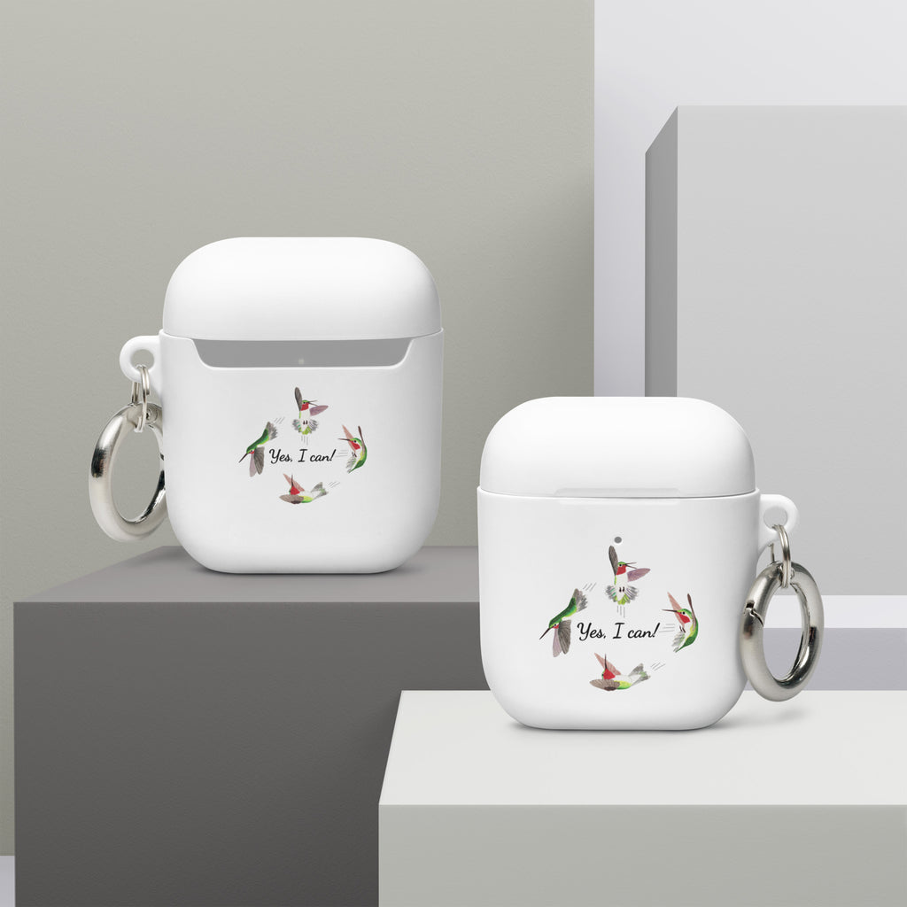 Yes I Can Inspirational Hummingbirds Rubber Case for AirPods®