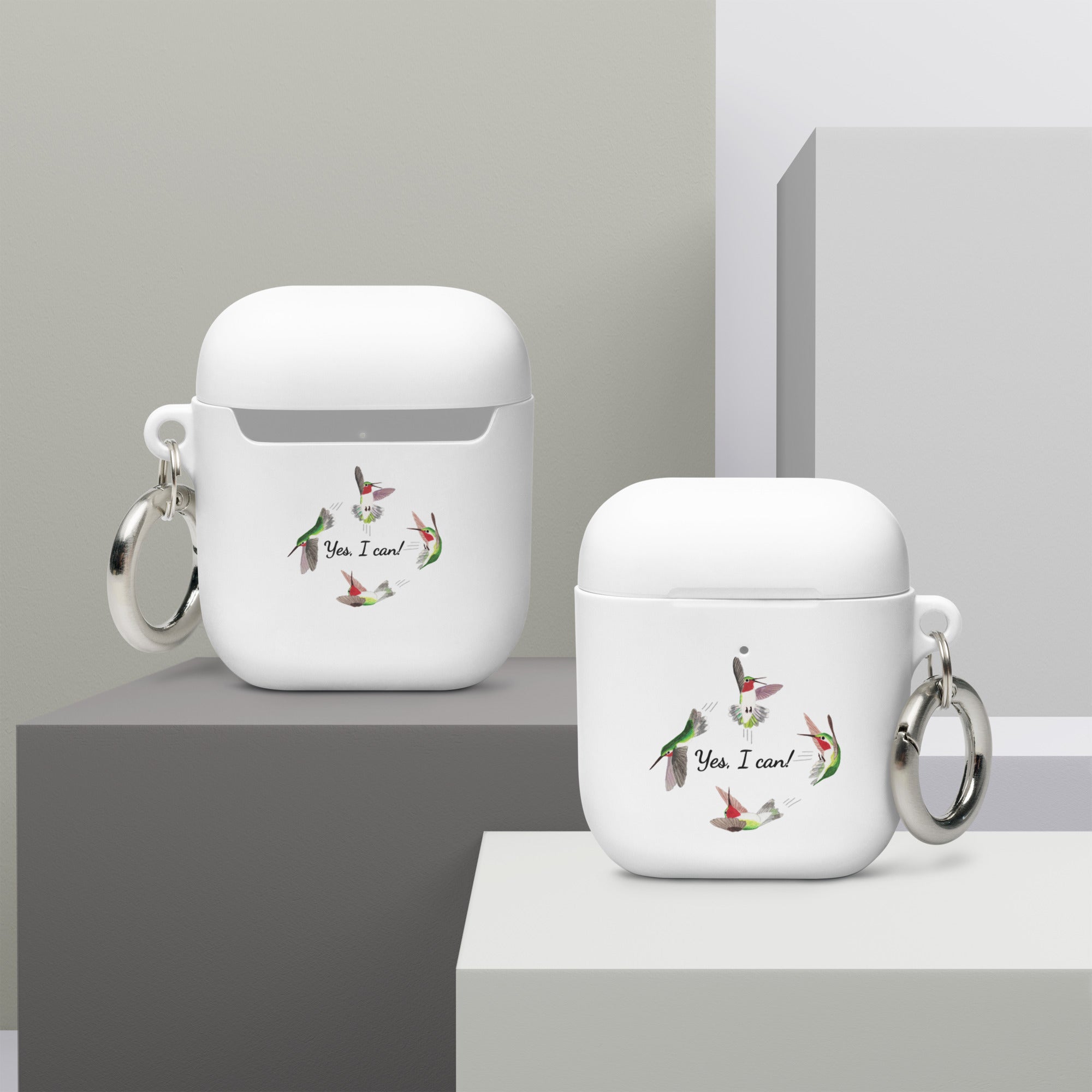 Yes I Can Inspirational Hummingbirds Rubber Case for AirPods®