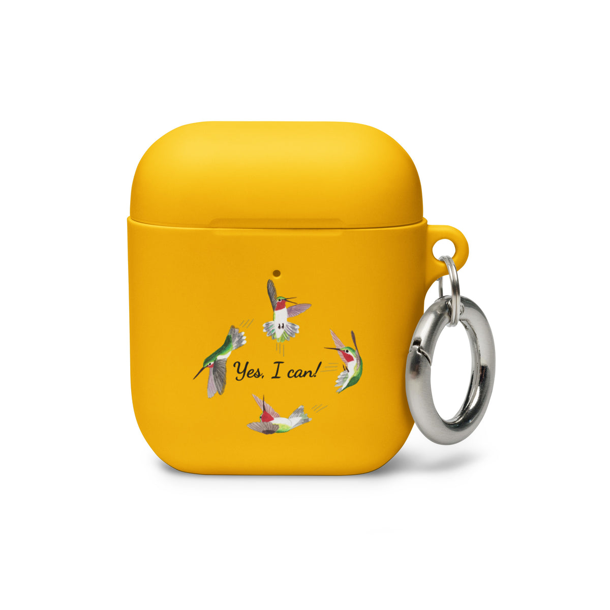 Yes I Can Inspirational Hummingbirds Rubber Case for AirPods®