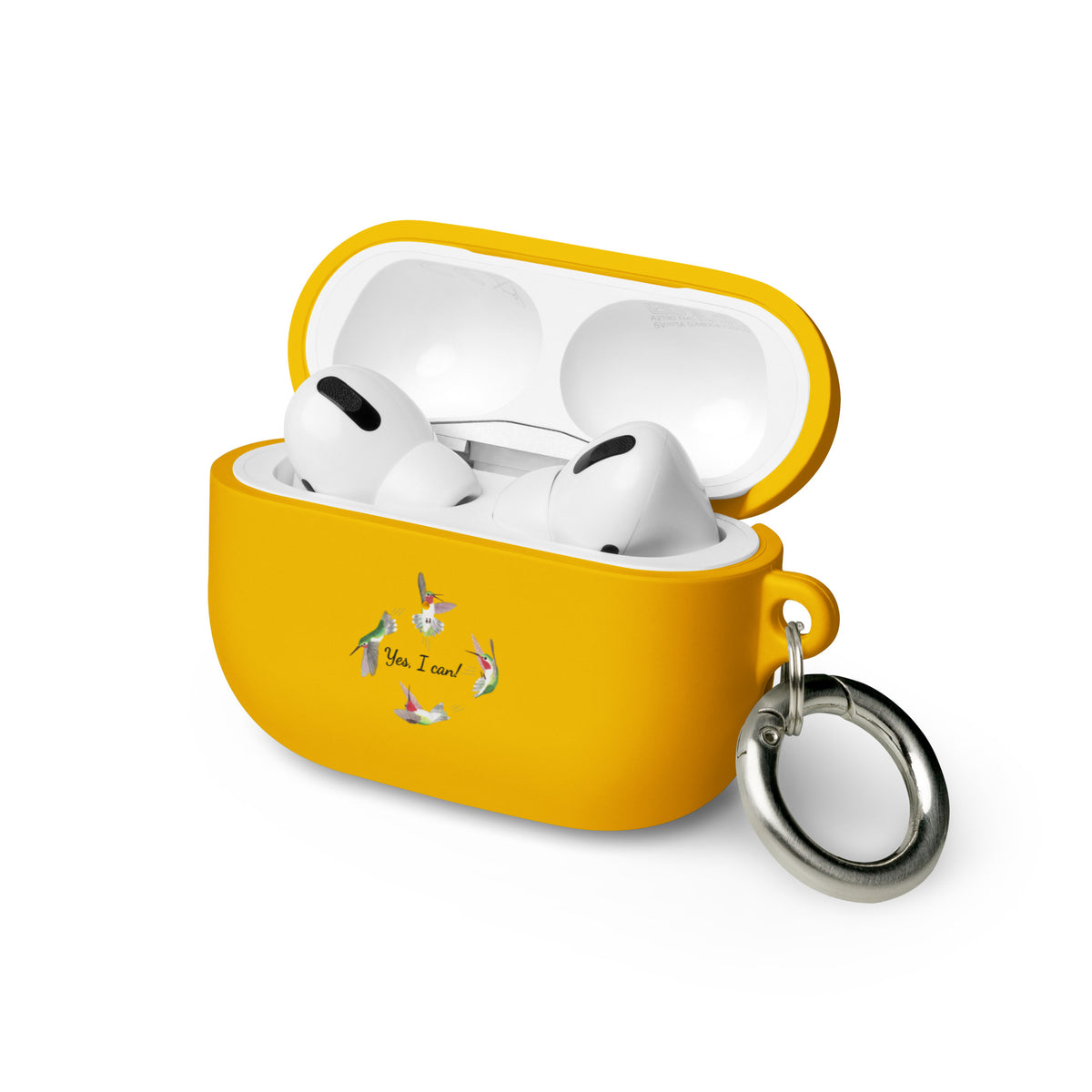 Yes I Can Inspirational Hummingbirds Rubber Case for AirPods®