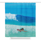 Bodysurfing Shower Curtain