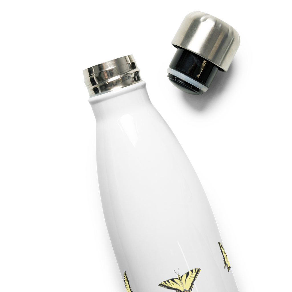 Tulips and Butterflies Stainless Steel Water Bottle
