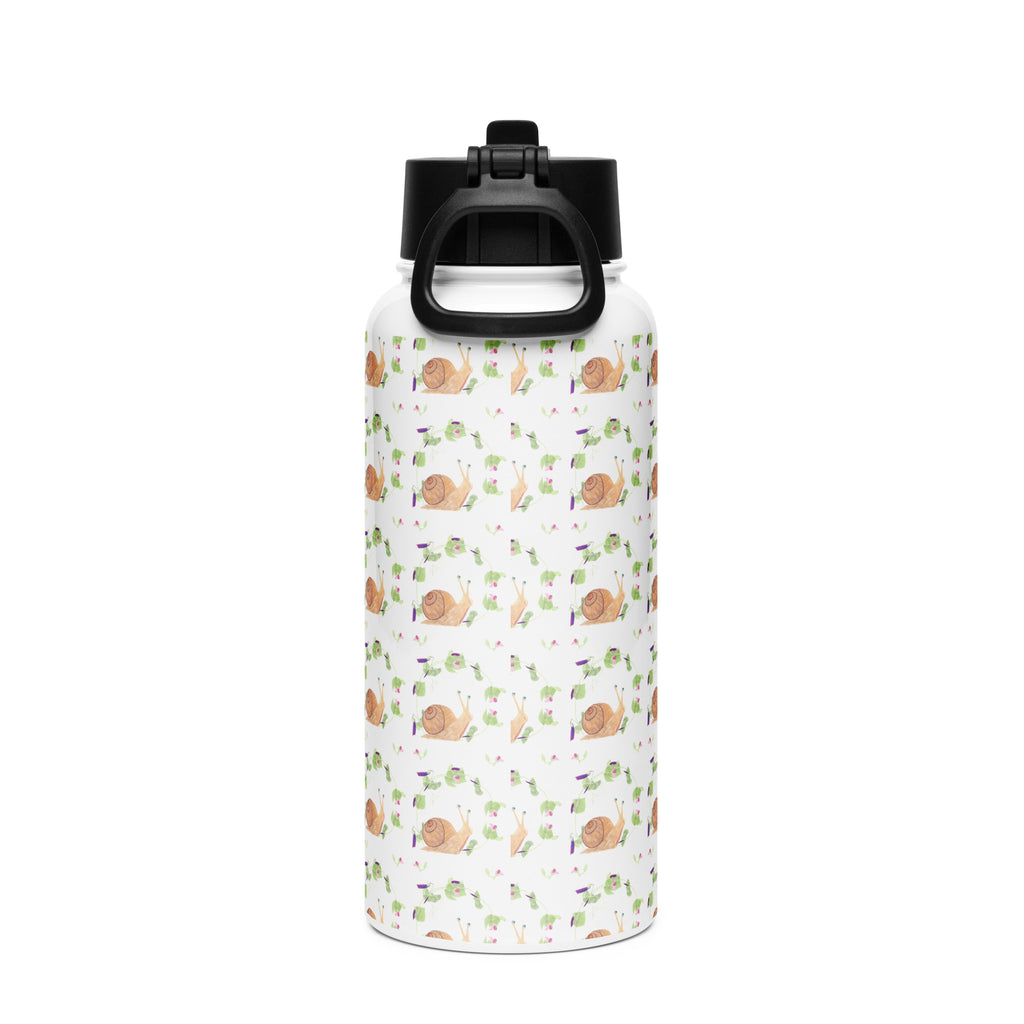 Snail Stainless Steel Water Bottle with a Straw Lid