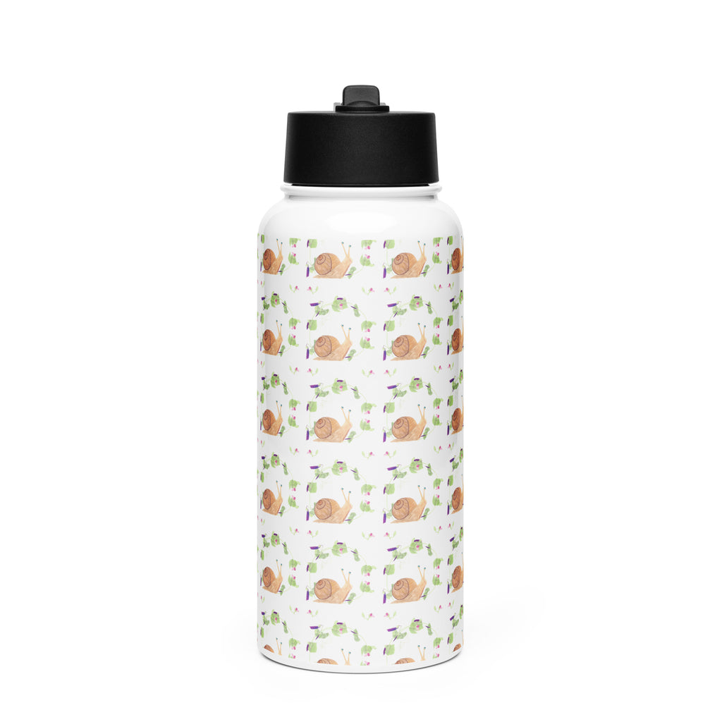 Snail Stainless Steel Water Bottle with a Straw Lid