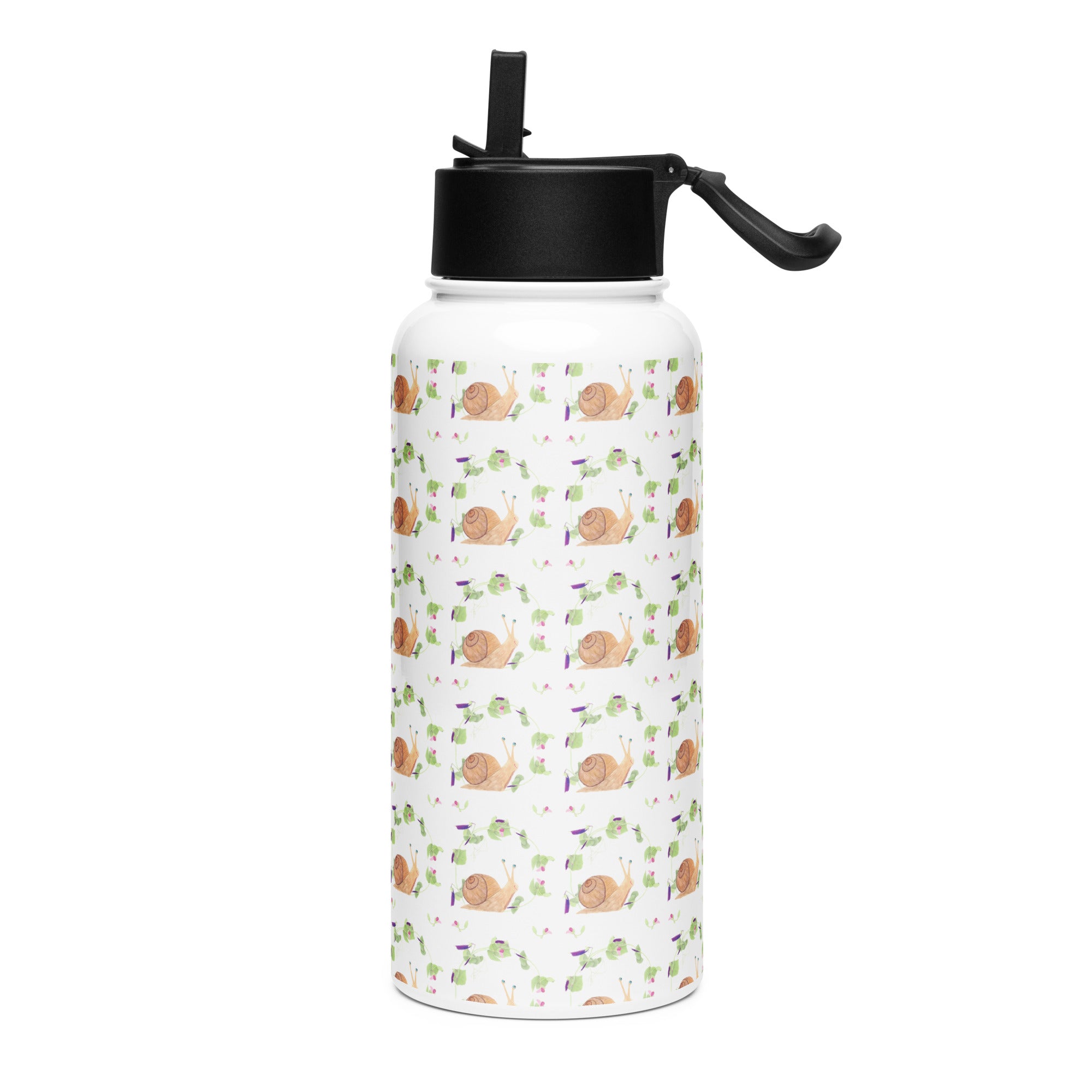 Snail Stainless Steel Water Bottle with a Straw Lid