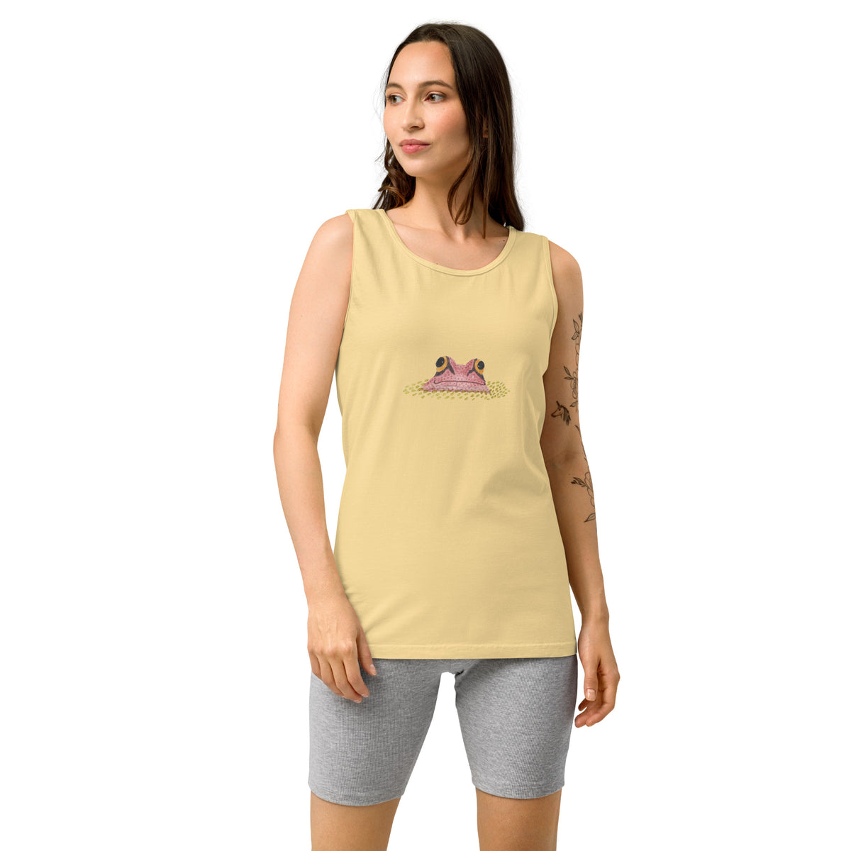Big Frog Peeking Unisex Comfort Colors 100% Cotton Tank Top