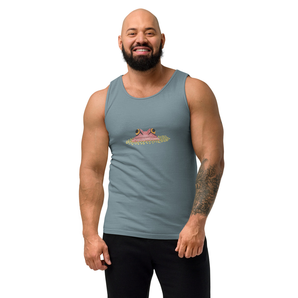 Big Frog Peeking Unisex Comfort Colors 100% Cotton Tank Top