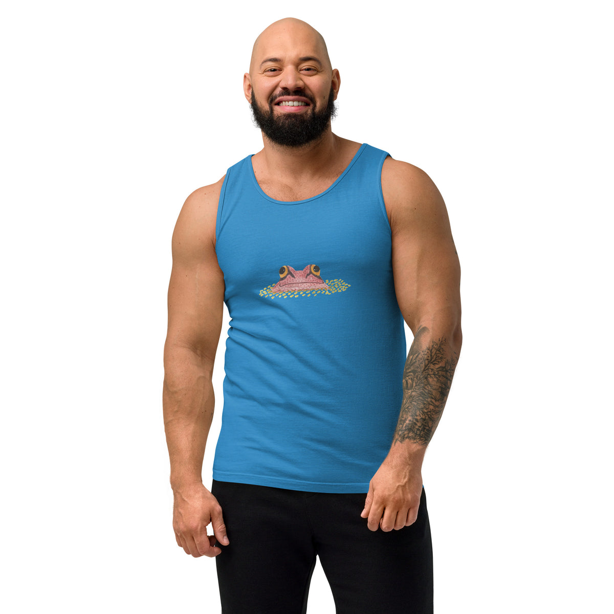 Big Frog Peeking Unisex Comfort Colors 100% Cotton Tank Top