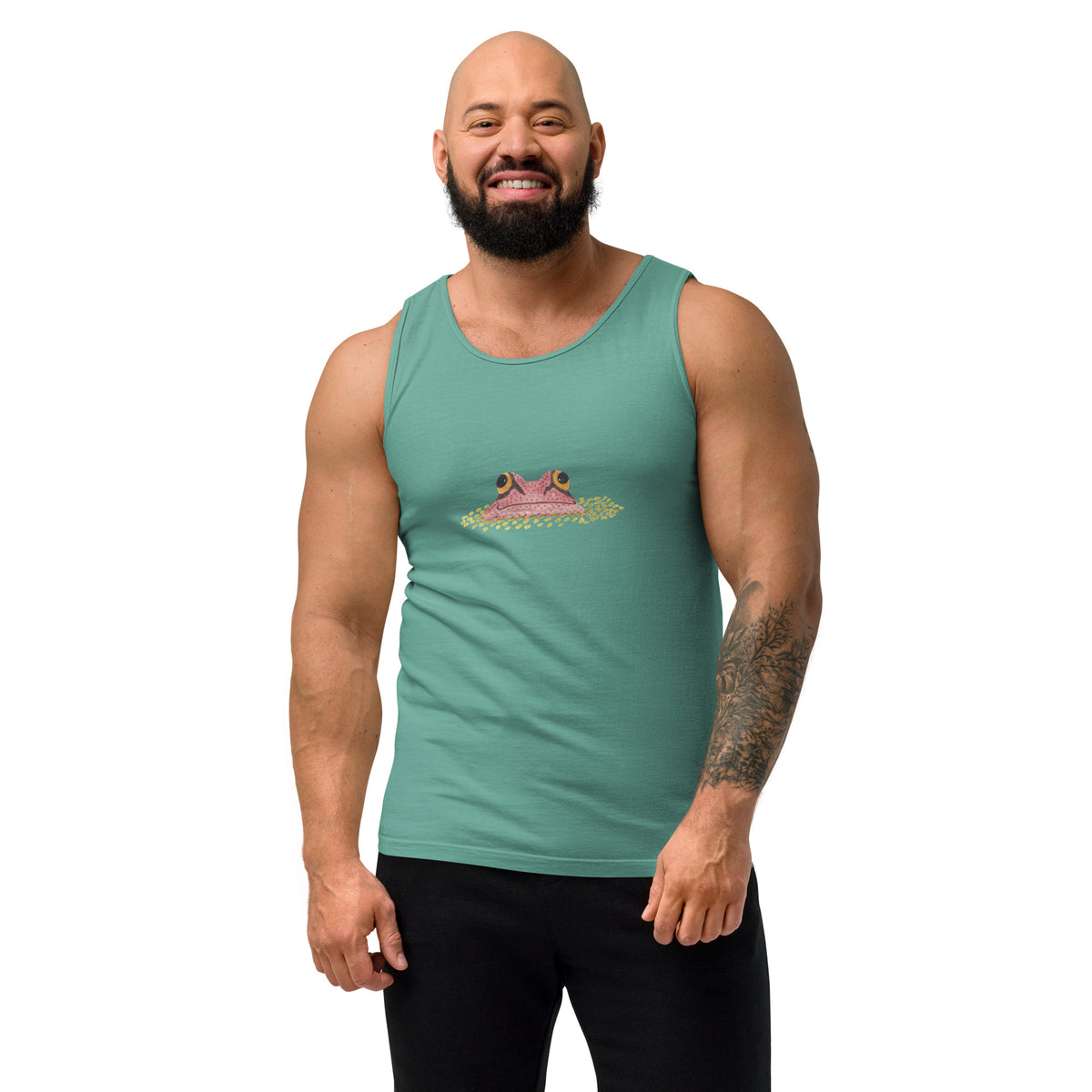 Big Frog Peeking Unisex Comfort Colors 100% Cotton Tank Top