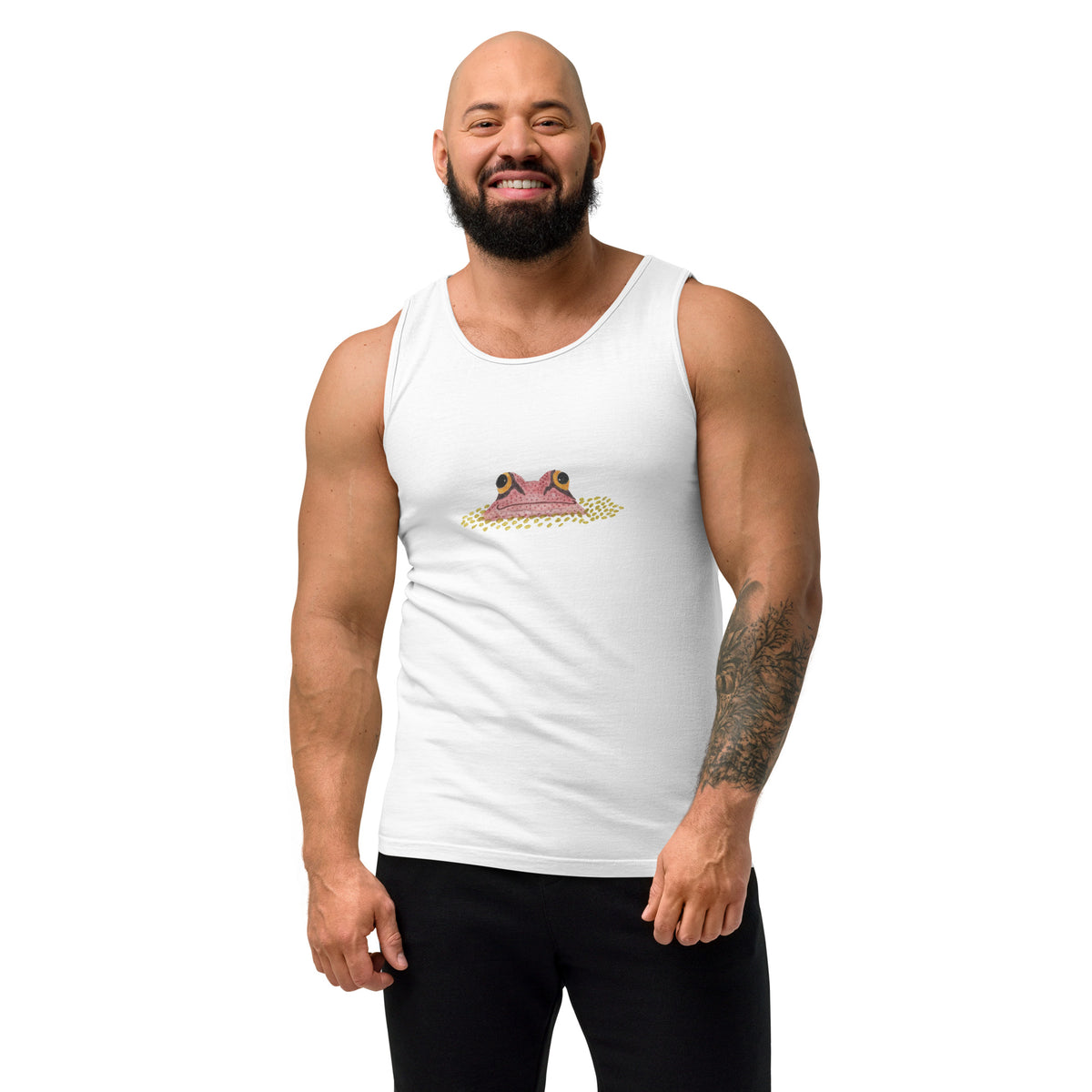 Big Frog Peeking Unisex Comfort Colors 100% Cotton Tank Top