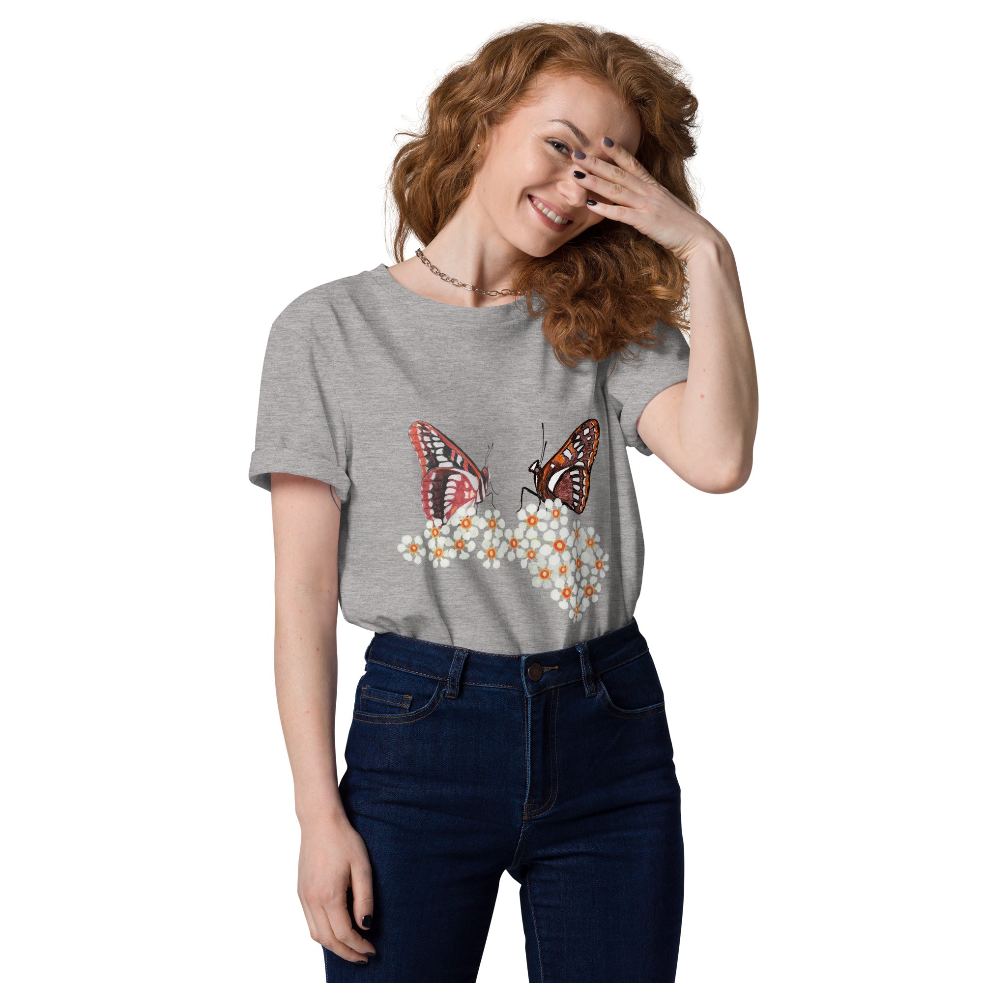 Lorquin Admiral Butterflies Organic Cotton Unisex T-Shirt