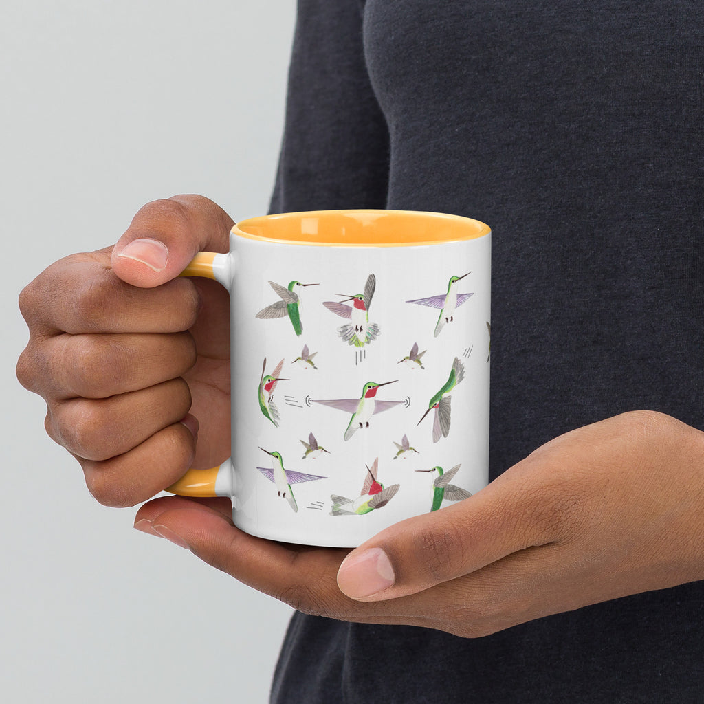 Hummingbird Mug with Color Inside