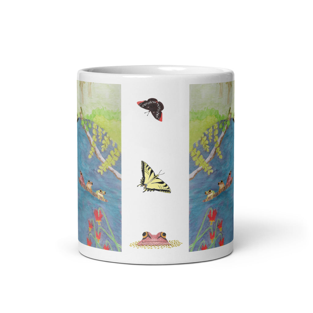 Frog Pond White Glossy Mug