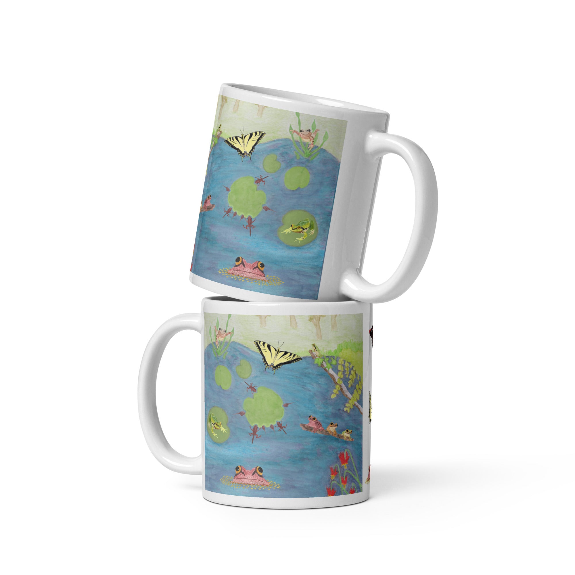 Frog Pond White Glossy Mug