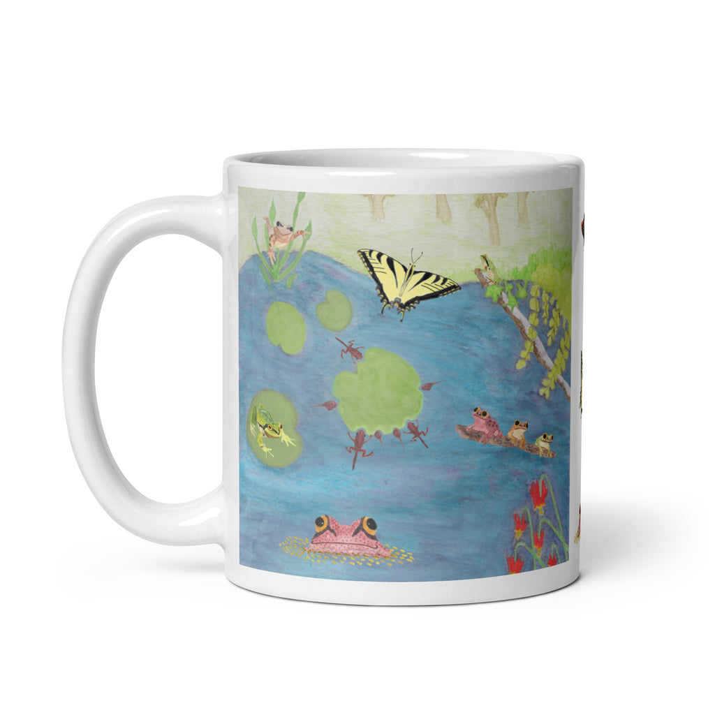 Frog Pond White Glossy Mug