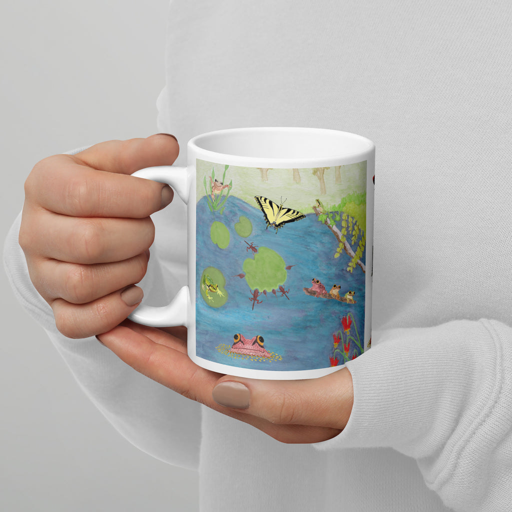 Frog Pond White Glossy Mug