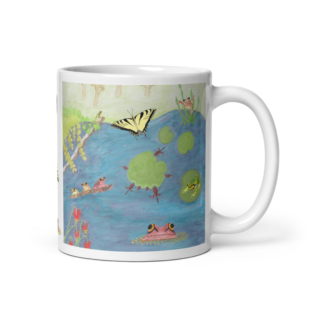 Frog Pond White Glossy Mug