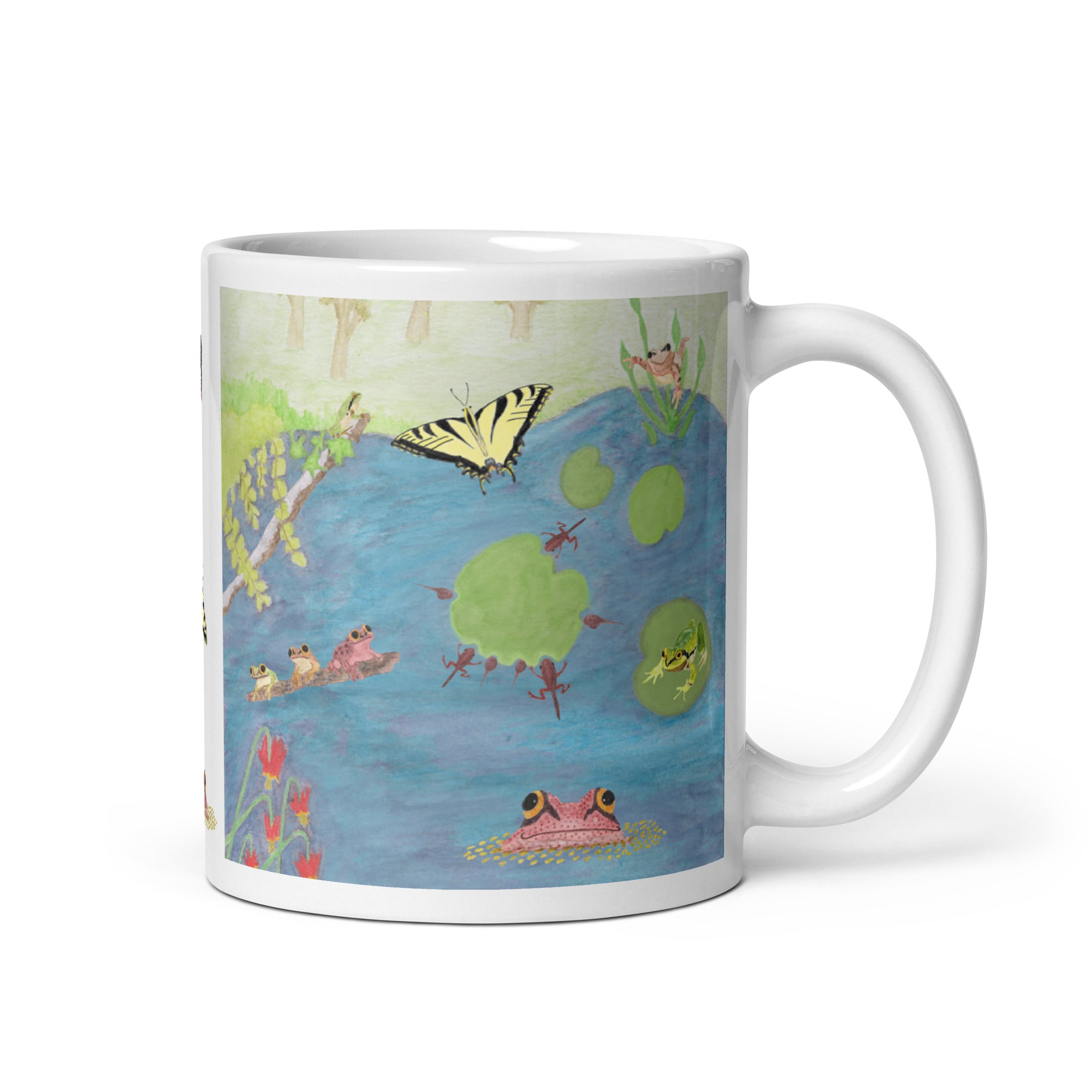 Frog Pond White Glossy Mug