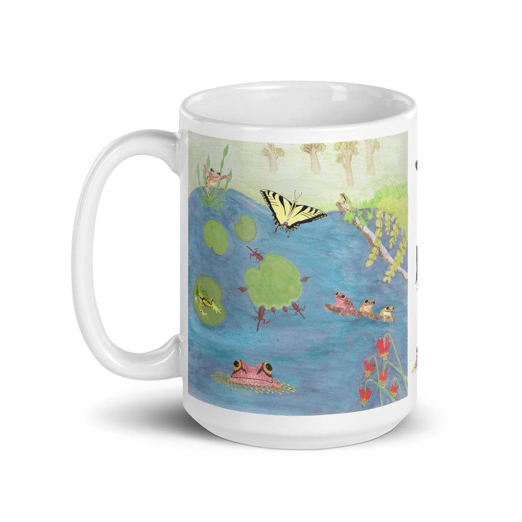 Frog Pond White Glossy Mug