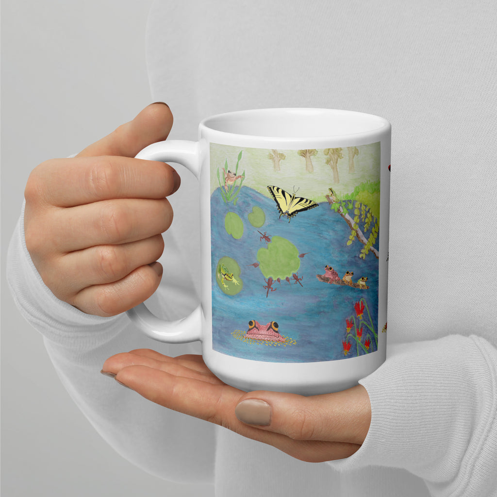 Frog Pond White Glossy Mug
