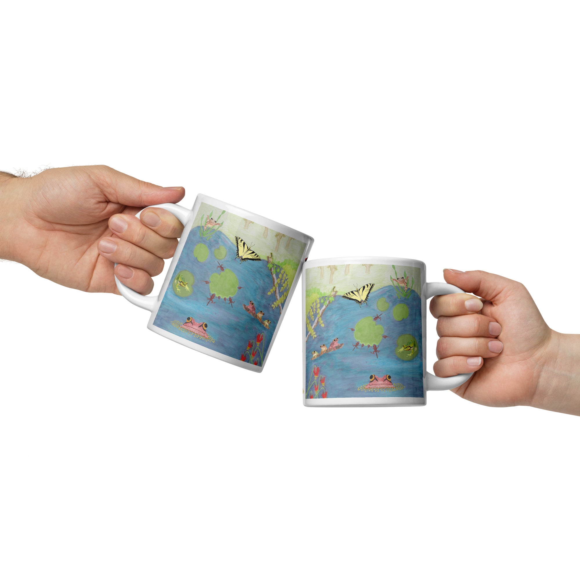 Frog Pond White Glossy Mug
