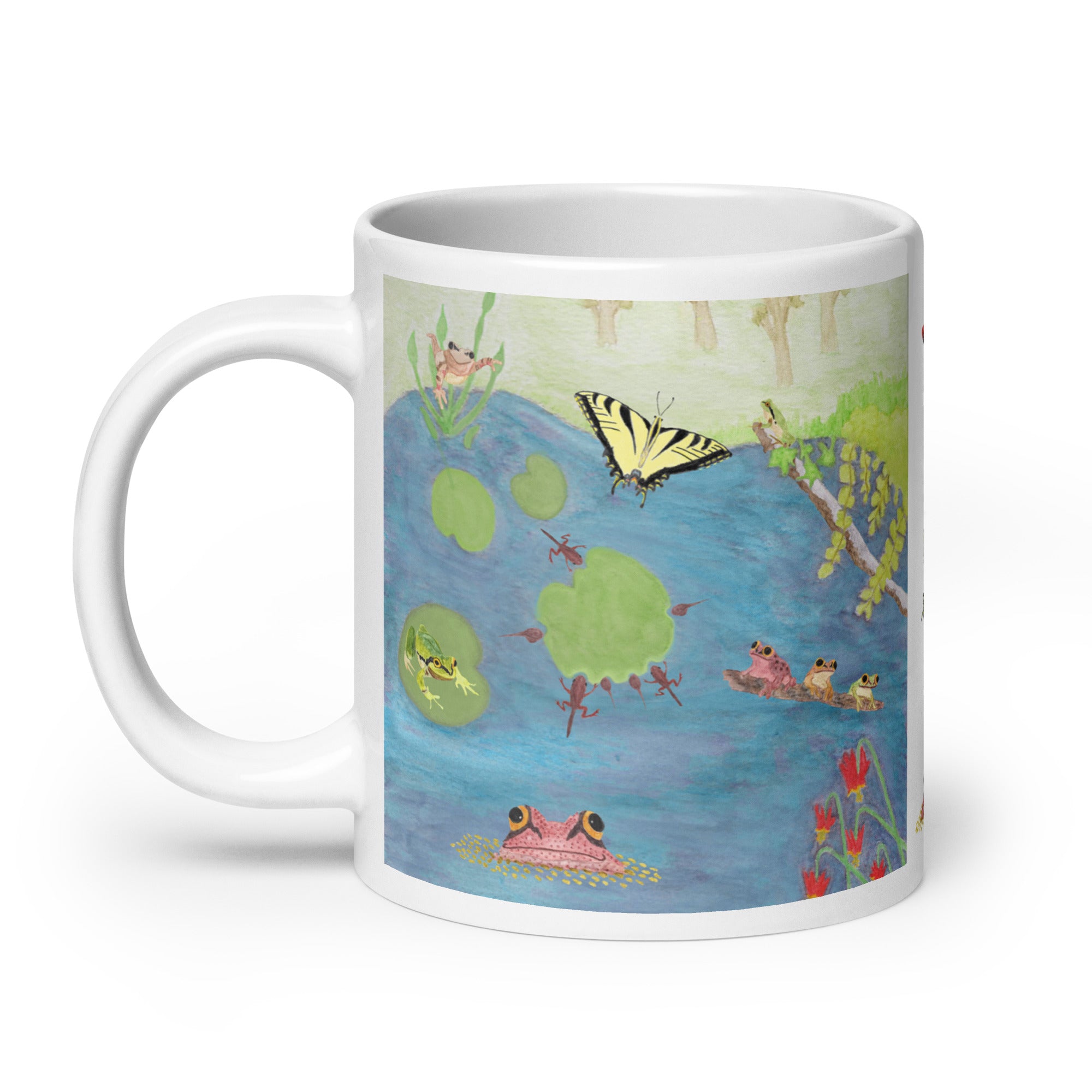 Frog Pond White Glossy Mug