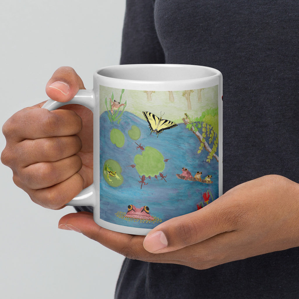 Frog Pond White Glossy Mug